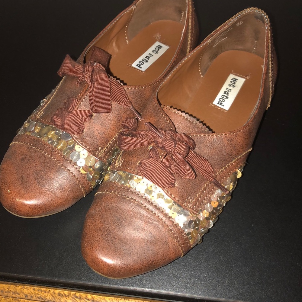Sequined flats